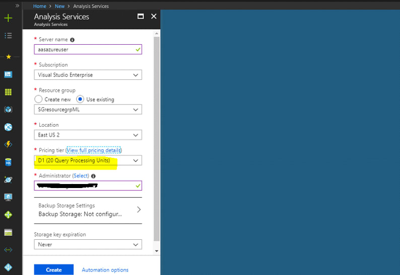 Data Modeling in Azure - Analysis Server
